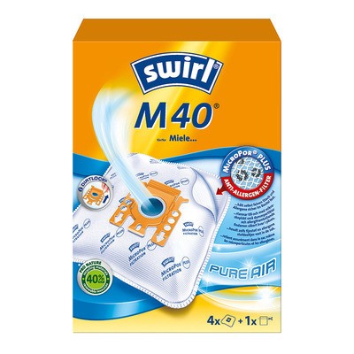 SWIRL Staubsaugerbeutel M40 MicroPor Plus Pure Air, 4 Stück
