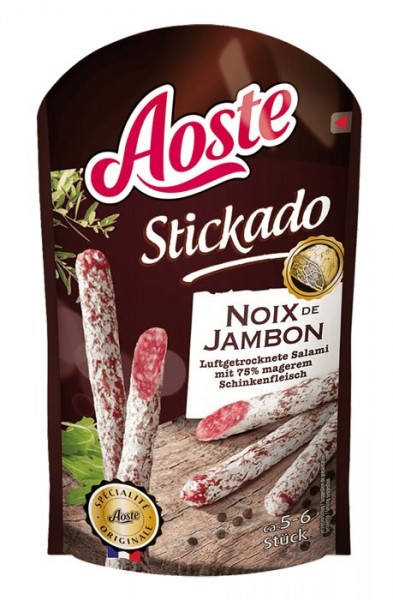 Aoste Stickado Mini Salamis Noix De Jambon 60g